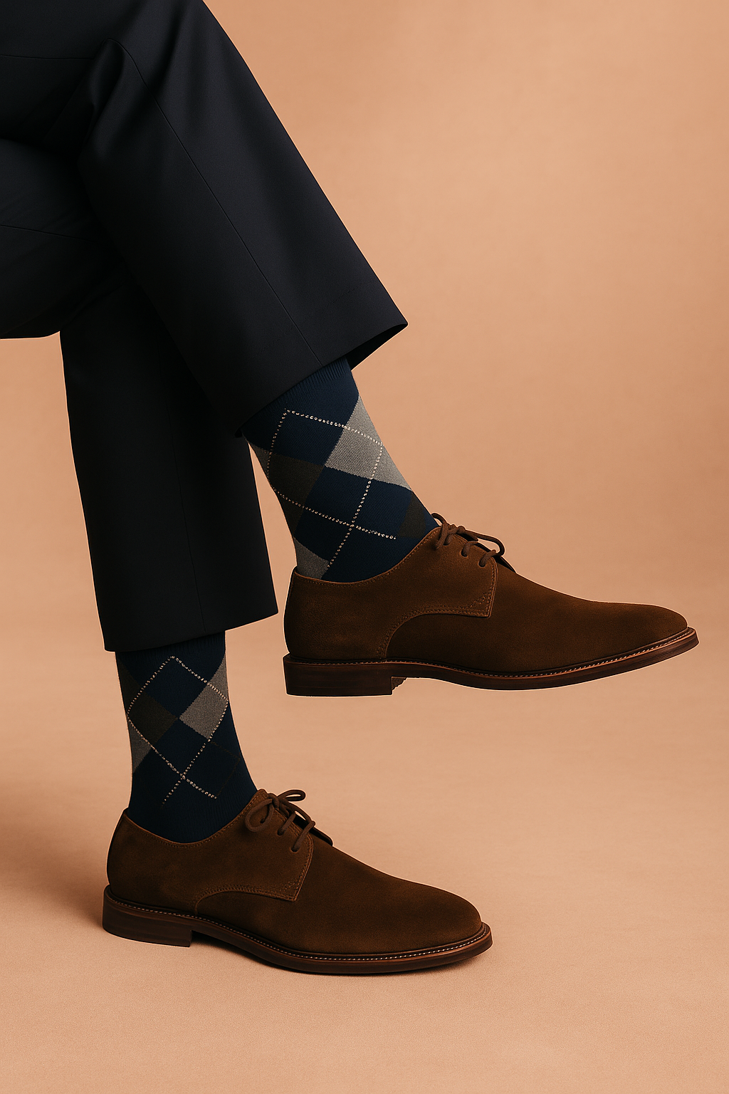 Premium Argyle Socks for Men - Pack of 3 Pairs (Formal & Office Wear Essential)