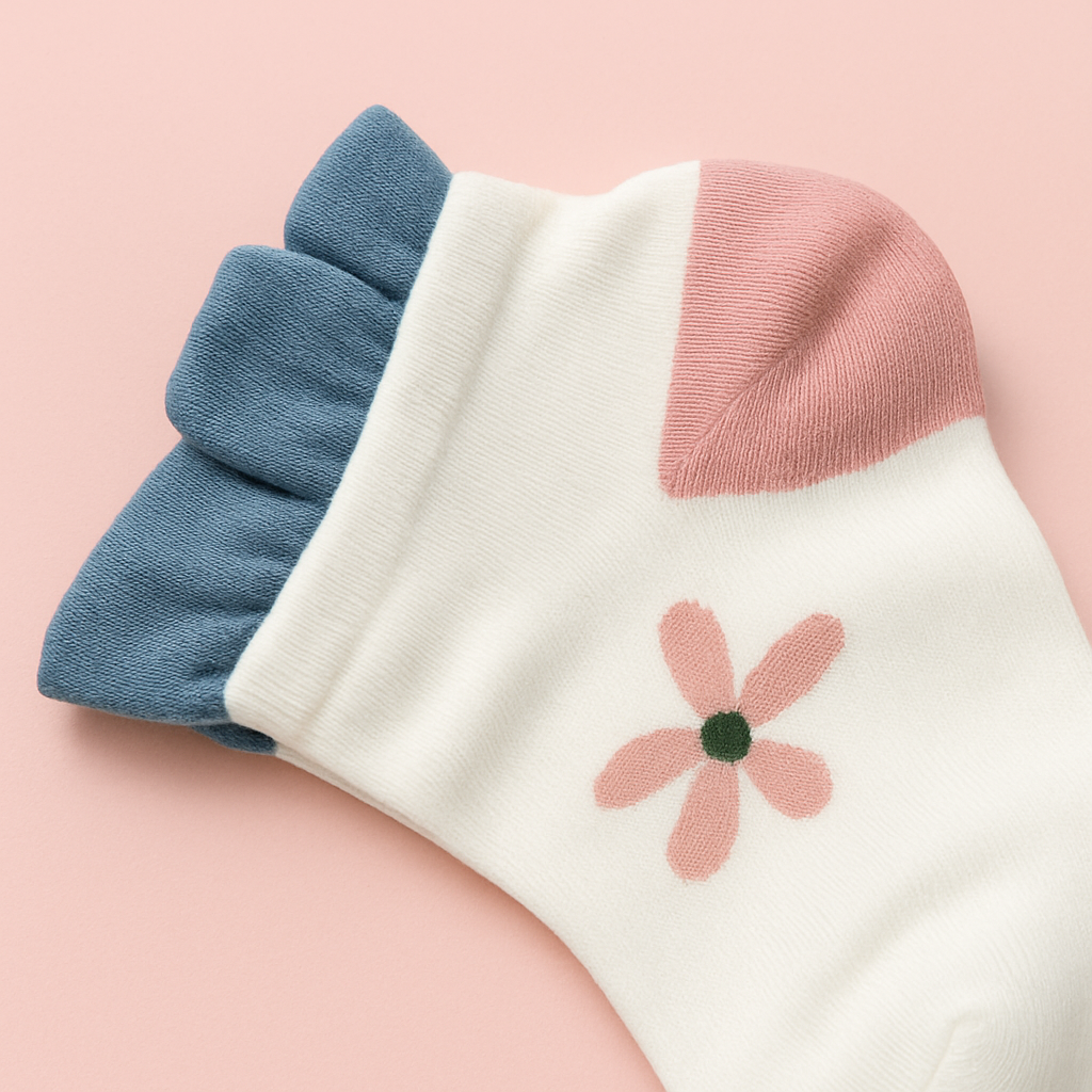 Bloom Frill Socks – Pack of 3 Pairs (Floral Edition)