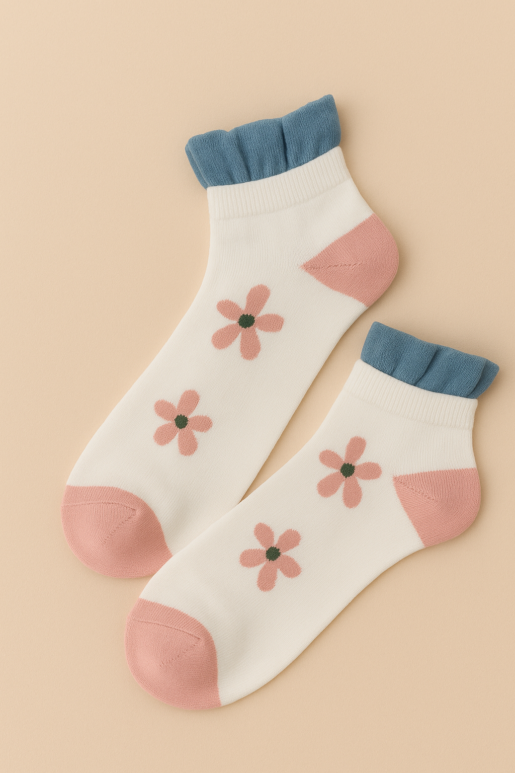 Bloom Frill Socks – Pack of 3 Pairs (Floral Edition)