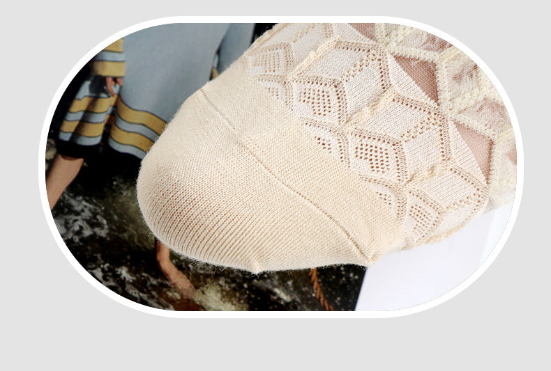 Crystal Whisper Mesh Socks – Set of 5 Elegant Shades