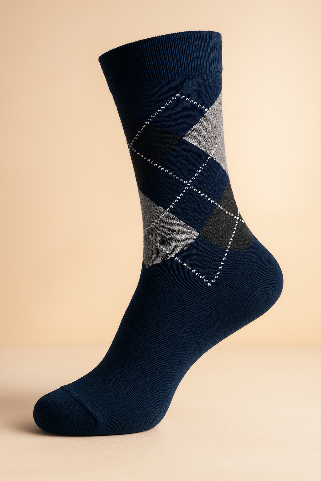 Premium Argyle Socks for Men - Pack of 3 Pairs (Formal & Office Wear Essential)