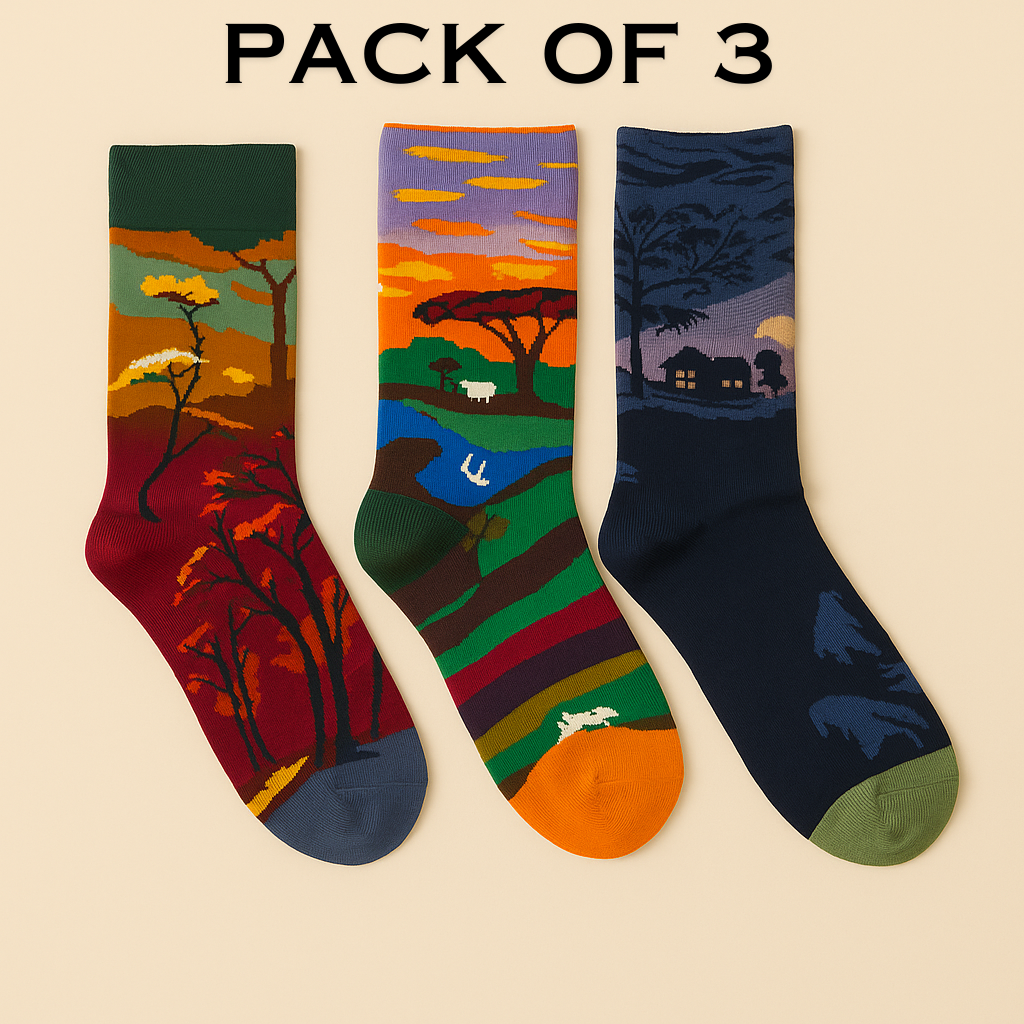 Loomaya Signature Edition Socks – Premium Designer Packs (Set of 3 & 5)