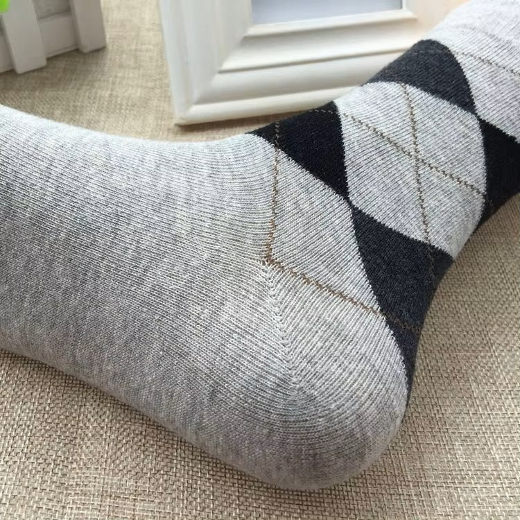 Premium Argyle Socks for Men - Pack of 3 Pairs (Formal & Office Wear Essential)