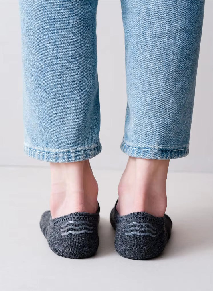 Breathable Terry Cotton No-Show Socks – Anti-Slip Grip (3-Pair Combo | Everyday Neutrals)