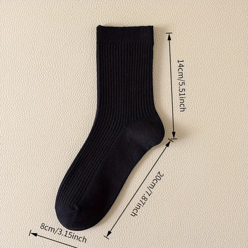 Essential Everyday Ribbed Cotton Socks – Pack of 5