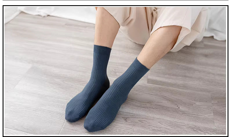 Essential Everyday Ribbed Cotton Socks – Pack of 5