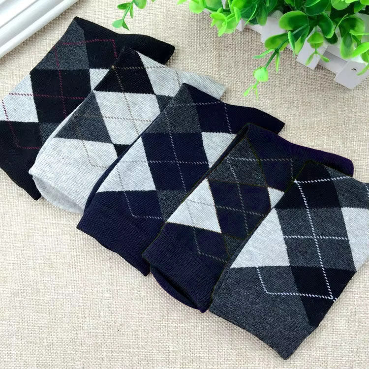 Premium Argyle Socks for Men - Pack of 3 Pairs (Formal & Office Wear Essential)