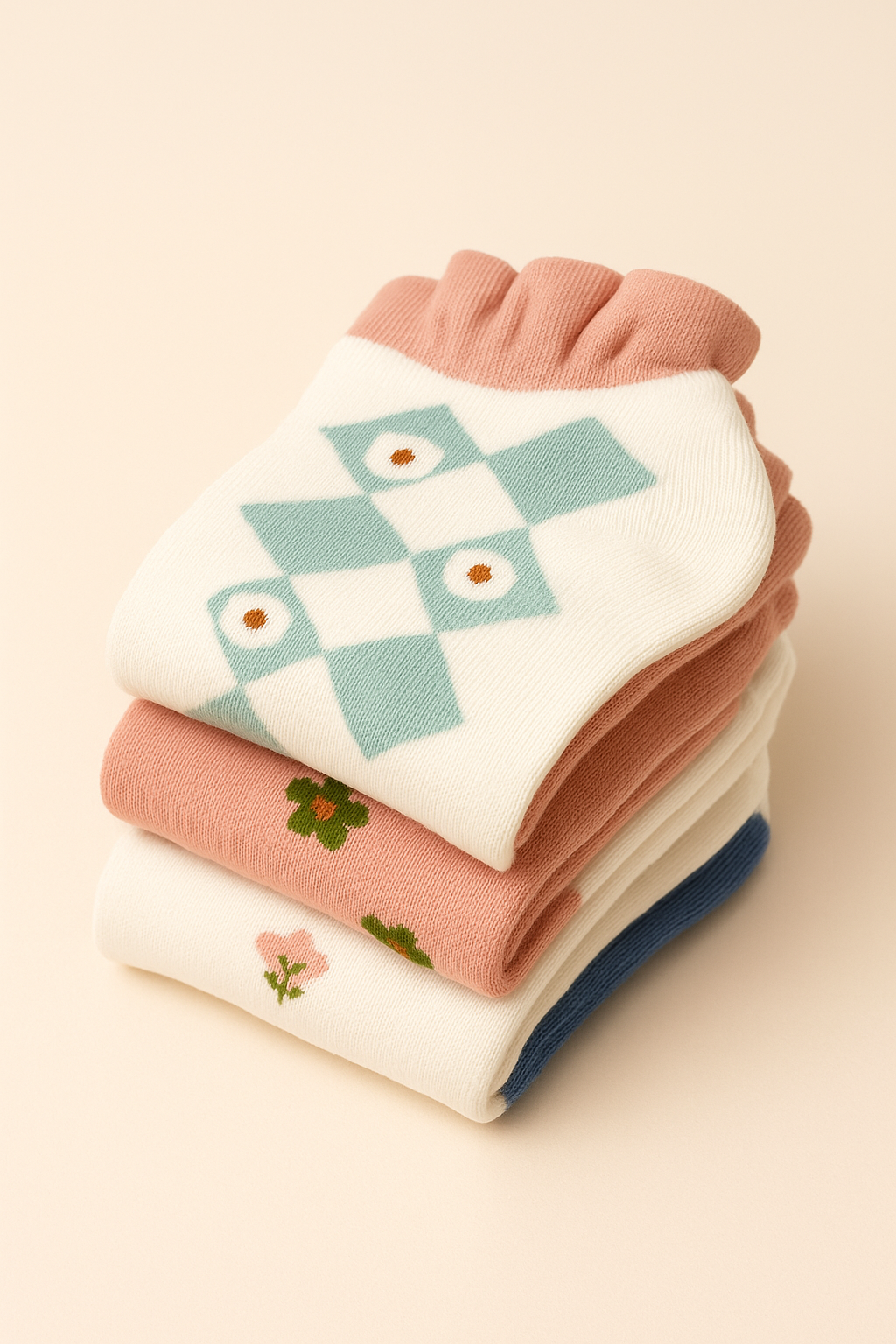 Blossom Floral Fantasy Socks - Pack of 3