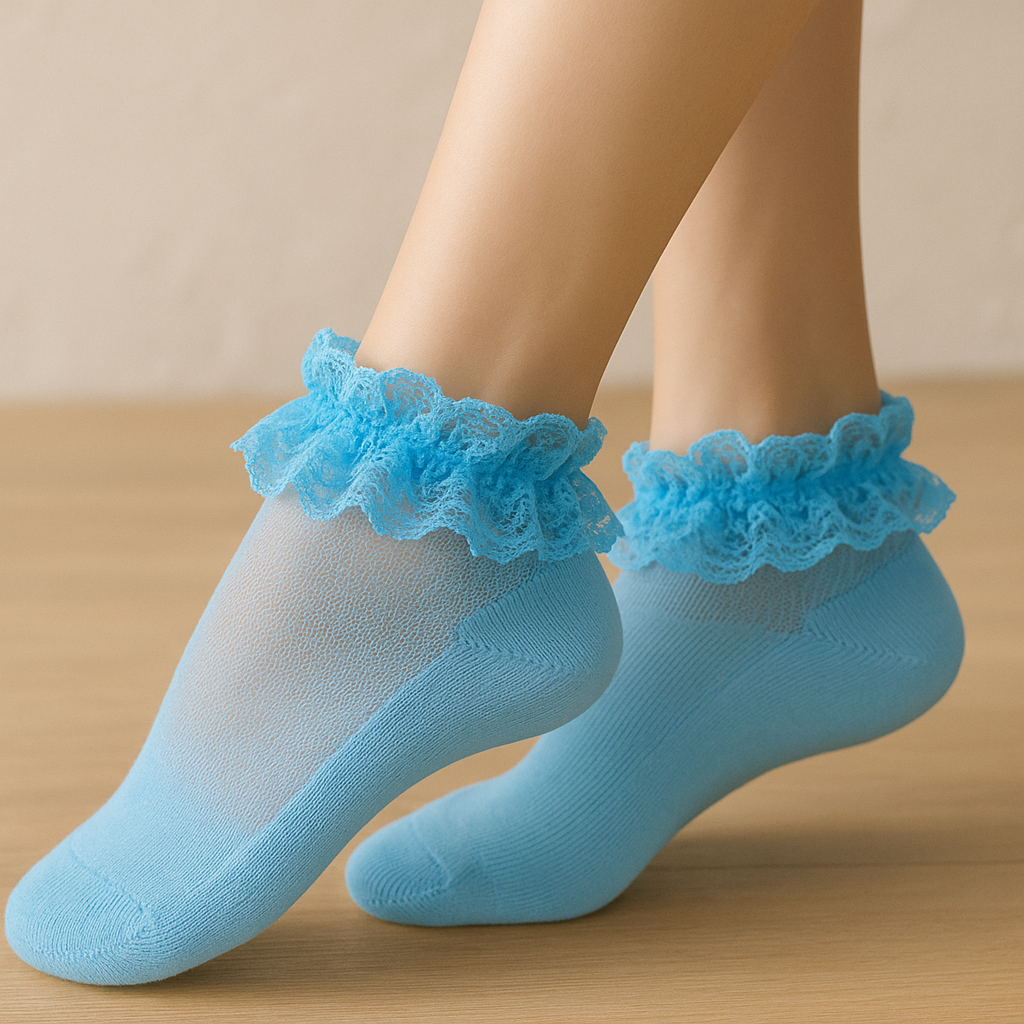 Elegance Lace Ankle Socks – Pack of 3 Pastel & Bold Colors