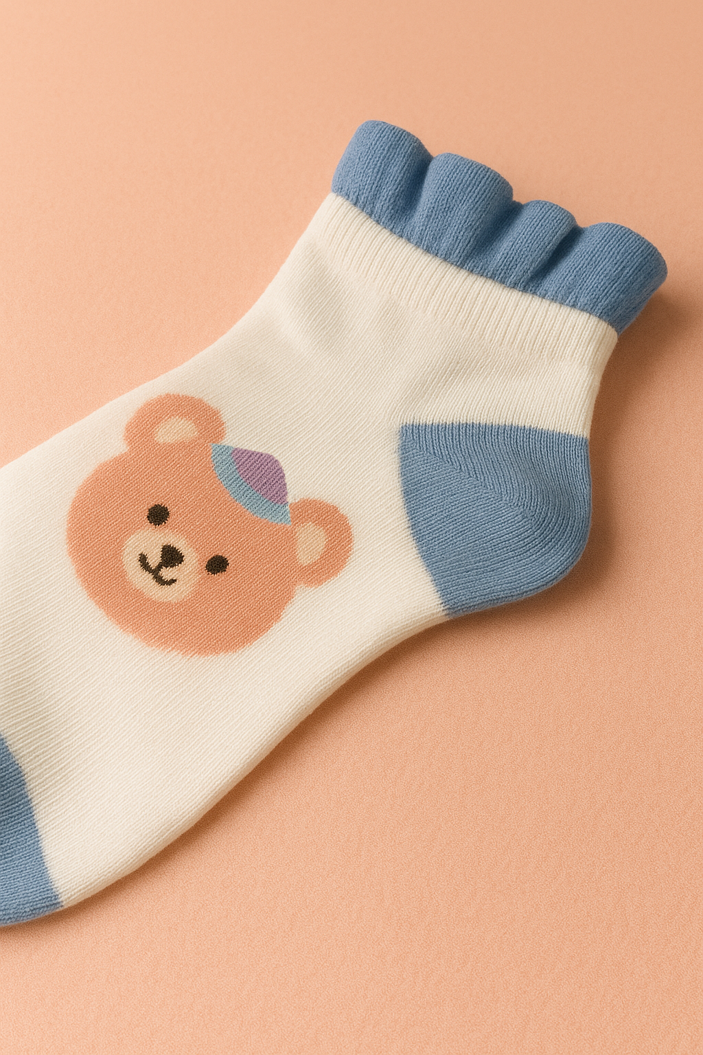 Teddy Frill Socks – Pack of 3 Pairs (Bear Edition)
