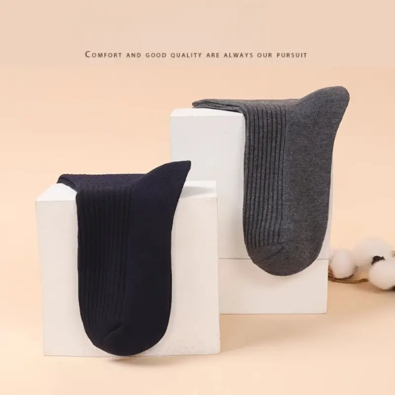 Essential Everyday Ribbed Cotton Socks – Pack of 5