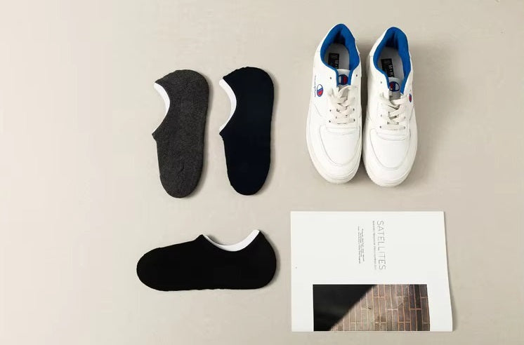 Breathable Terry Cotton No-Show Socks – Anti-Slip Grip (3-Pair Combo | Everyday Neutrals)