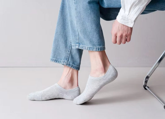 Breathable Terry Cotton No-Show Socks – Anti-Slip Grip (3-Pair Combo | Smart Casuals)