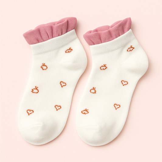 Pastel Geometry Ruffle Socks - Pack of 3 Pairs